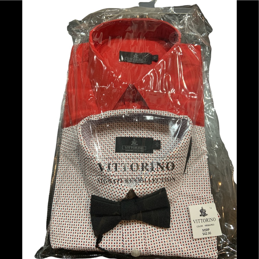 2pack of boys dress shirts, size XL/18 NWT